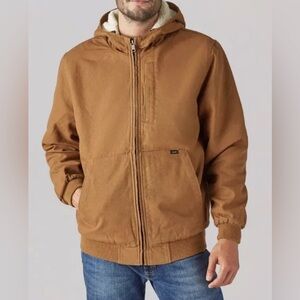 Lee Men's Full Zip Canvas & Sherpa Lined Workwear Jacket